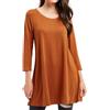 Enmain Maglietta a Maniche Lunghe con Girocollo da Donna Tunica Top Casual Camicette Maglietta Donna Lunga