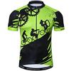 Weimostar, abbigliamento sportivo di alta qualità, da bicicletta, maglia da ciclismo, a manica corta, da uomo per MTB, in jersey estivo, traspirante, colore nero, Uomo, verde, XL