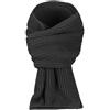 Van Der Rich ® - Sciarpa in Maglia Morbida a Coste - Donna - Uomo (Nero2)