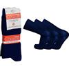 calze college 12 paia di calze corte uomo sanitarie in cotone Filo di Scozia, Made in Italy (43-46, Blu)