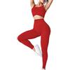 MJGkhiy Completo Sportivo Donna Palestra Elastici 2 Pezzi Fitness Crop Tops E Leggins Vita Alta Tute Set Abbigliamento Sportivi Tute Da Yoga Senza Cuciture Tuta Completa Curvy Per Corso Gym
