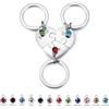 INBLUE Set di Portachiavi in Acciaio Inox Personalizzato 2-5 Nomi Cuore Puzzle Pezzi Portachiavi Nome Personalizzato Regali Portachiavi per Donne