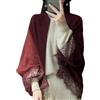 LIUYUYOUGO Scialle Donna,Scialli E Stole In Pashmina Di Lana Per Donna Cardigan Con Poncho Lavorato A Maglia Maglione Elegante Sciarpa In Morbido Cashmere Con Maniche Maglione Da Donna Cappotto Con