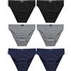 SNELLY Mutande Uomo Slip in Cotone Elasticizzato Pacco da 6-9-12 Slip Bianco o Nero o 6-12 Pezzi Colori Assortiti (Nero, Blu, Grigio) Elastico Interno U101E Intimo Maschile Pratico Comodo e di Marca
