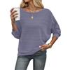 WNEEDU Maglione Donna Invernale Pullover Autunno Maglia Leggera Elegante | Scollo a barchetta, spalle scoperte, maniche a pipistrello, per leggings