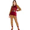 Harry Potter Pigiama Donna Invernale in Pile con Calze Morbide Grifondoro (Rosso/Giallo, M)