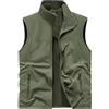 JIEDOUKEJI Gilet Pile Uomo Reversibile Invernale Giubbotto Smanicato Gilet Felpato Multitasche Softshell Lavoro Giubbino senza Maniche Giacca Giacchetto Multitasca Smanicato da Uomo Taglie Forti Montagna Outdoor