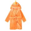 LOLANTA Accappatoio per bambini in pile con cappuccio, vestaglia morbida dinosauro, Arancione, S (2-3 anni)