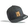 Baddery Outdoor cap: Cervo (con Toppa in Pelle) Flexfit Classic Snapback Basecap Berretto Cappello Regalo Uomini Donne Sport Arrampicare Montare Boulder Alpinismo Trekking Montagna (Grigio)