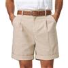 Zetieny Pantaloncini Estivi da Uomo in Cotone e Lino con Elastico in Vita | 50% Cotone 50% Lino, Pantaloni Corti Uomo, 2 Tasche Laterali, Chiusura con Bottoni e Zip, Tessuto Senza Elasticità, Casual