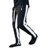 ORANDESIGNE Pantaloni Uomo Jogging Riga a Contrasto Elastico Vita Pantalone Sportivo per Palestra Corsa Pantaloni Lunghi con Tasca con Zip