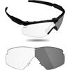 Fiskr Lenti non polarizzate di ricambio compatibili con occhiali da sole Oakley Si M Frame 2.0 OO9047, resistenti agli urti e vestibilità perfetta, fotocromatiche da trasparente a grigio