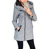 Onsoyours Cappotto da Donna con Cappuccio e Zip a Maniche Lunghe Casual Giacche Autunno Elegante Lungo Felpa Parka Lunghe Coat Outwear Grigio 50