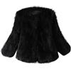 Generic Giacca corta da donna in finta pelliccia con interno caldo soffice elegante maniche lunghe stile moderno gilet peloso leggero caldo inverno autunno esterno taglie comode (Black, M)