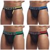 JOCKMAIL 4 Pz/PACCHETTO Sexy Uomini Slip Mens Biancheria Intima Pacchetto Confortevole Mesh Mens Bikini Mutandine di Pizzo Maschile Mutandine, Rosso+giallo+blu+verde, L
