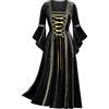 Generic Costume Medievale da Donna, Stile Rinascimentale, Vintage, a Tunica, Gotico, in Velluto, Stile Irlandese, Taglie Forti, a Vita Alta, Maxi Abito da Principessa, Abito Principessa, Costume