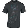 Baddery T-Shirt: Valknut Skull - Mjolnir Hammer Thor - Viking T-Shirt Uomo e Donna - Norvegia Norge Norway - Odin Norseman Valhalla Hammer Mjölnir Pagan Metal - Regalo - Viking - Vikinga, Corvo Blu, L