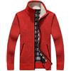 ORANDESIGNE Uomo Cardigan Felpa Cappotto Lana Tops con Cerniera Lavorato a Maglia Maglione Stand Colletto con 2 Tasche Caldo Maniche Lunghe Calda Casual Cappotti A Rosso L