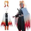 Fiamll Zenitsu Cosplay Costume Tomioka Giyuu Cosplay Outfit Demon Slayer Anime Costume Halloween Cosplay Kimono Outfit, S