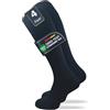 GAWILO Calze lunghe da uomo e da donna (4 paia), con elastico in 80% cotone, non scivolano, senza cuciture pressanti, extra morbide e durevoli, Nero , 43-46