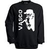 MAGLIERIA CONFORTI Felpa Girocollo Unisex Vasco Tour 2025 stilizzata Bianca o Nera per Uomo Donna V2