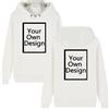 ALRRGPB Felpa Personalizzata per Uomini e Donne Felpa Personalizzata Il Tuo Design Stampa Fai da Te Autunno Inverno Hooded Front & Back
