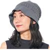 CHARM Cappello A Secchiello Donna A Maglia Vintage, Cappello da Sole Bob in Cotone 100% Lavorato A Mano E Berretto Estivo all'Uncinetto Grigio