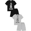 ThePyjamaFactory Can I Just Finish This Game Short Black Grey 2 Pack Boys Pigiama Set PJs For Kids