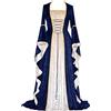 MJGkhiy Vestito Medievale Donna Nobile Vintage Abito Rinascimentale Gotico Costume Principessa Steampunk Vestito Carnevale Halloween Abito Vittoriano Lungo Cerimonia Vestiti Cosplay Viking Feste