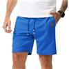 Suwangi Pantaloncini Uomo Casual Shorts Joggers Estivi con Tasche Zip | Vita Elastica,Corsa,Running,Palestra