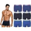 Enrico Coveri 6 Pezzi Boxer Uomo Mutanda Intimo Elasticizzato Varie Fantasie (IT, Testo, M, Regular, Regular, EB1265)