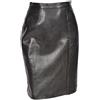 House Of Leather Gonna da donna in vera pelle, lunghezza al ginocchio, lunghezza 55,9 cm, per club, ufficio, abbigliamento casual, SKT1 nero