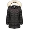 Canadian Peak Destineak Lady - Parka Longue Epaisse Chaude Femme Automne Hiver - Manteau Fin Capuche Fausse Fourure - Blouson Coupe Vent - Doudoune Elegante Femmes (Noir XL)