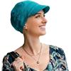 CAREBELL Capri - Berretto con visiera in bambù per chemioterapia o alopecia