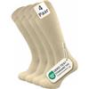 GAWILO 4 paia di calze a compressione per ginocchio - da viaggio e da uomo, beige., 47-50