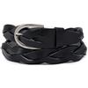 Emila Cintura intrecciata uomo donna unisex in pelle Cinta con fibbia per jeans pantaloni abiti artigianale classica Casual Belt di moda da ragazzo made in Italy Vera Pelle primavera estate 2026