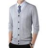 Rivccku Cardigan da Uomo in Puro 100% Cashmere Lavorato a Maglia con Scollo a V Maglione Classico Casual Maglieria con Bottoni