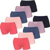 LOREZA ® 10 Bambine Slip Confortevoli Biancheria Intima di Cotone Mutandine Bambini Assortiti 2-15 Anni
