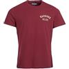 Barbour Preppy T-Shirt Tee Ruby, rosso, L