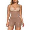 SHAPERX Body Contenitivo Modellante Intimo Donna Snellente Shapewear Bodysuit con Push-up Sedere Pantaloncini, UK-SZ5258-2-Sienna-4XL