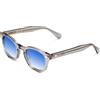 X-LAB XLAB 8004 Occhiali da sole stile moscot, 48mm, Grigio/Azzurro Sfumato, Unisex