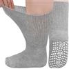 LOFIR Calze Uomo Cotone Diabetici: Calzini Senza Elastico Donna Antiscivolo Senza Cuciture Calze Diabetici Calzini Uomo Extra Larghi per caviglie Piedi Gonfi Grigio 39-46 3 Paia