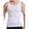 HANERDUN Canotta Contenitiva Uomo Canottiera Compressione Modellante Maglietta Intimo Maglia Pancia Piatta Traspirante Senza Maniche Sportivo Biancheria Intima