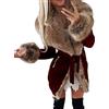 OnaiC Cappotto di lana da donna invernale in pelliccia, con collo di pelliccia, morbido, grandi dimensioni, con risvolto, in pelliccia sintetica imbottita, a maniche lunghe, per le mezze stagioni