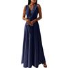 MJGkhiy Vestiti Donna Eleganti da Cerimonia Estivo Sbuffo Plissettata Vestito Abito con Spacco da Spiaggia Infinity Dress Lungo Seta Banchetto Maxi Abito in Raso Vestito da Cocktail Donna Curvy