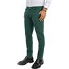 Evoga Pantaloni Uomo Casual Principe di Galles Quadri Eleganti Slim Fit (46, Verde)