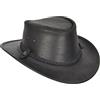 House Of Leather Cappello originale australiano Bush in vera pelle stile cowboy nero marrone