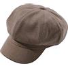 Gajaous Cappelli da Newsboy per Donne con Visiera, Berretto a Picco Retrò, Cappello da Baker Boy, Berretto da Newsboy per Donne, Regolabile per Signore, cachi, Taglia unica