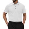Generic Breeze - Polo da uomo a maniche corte, estiva, per il tempo libero, traspirante, ad asciugatura rapida, per tennis, sport, bianco, XL