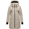 Navahoo Cappotto invernale da donna alla moda, parka caldo con cappuccio (rimovibile) e spallacci interni, 14 S-6XL, Tortora chiaro, L
